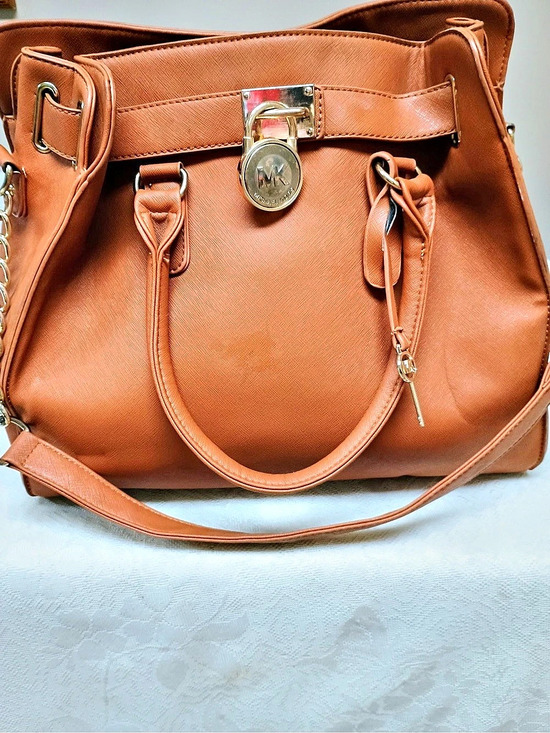 Michael Kors Handbags - Michael Kors Hamilton Large Saffiano Leather Satchel Brown